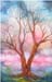 412 Candy clouds with tree 30x50cm